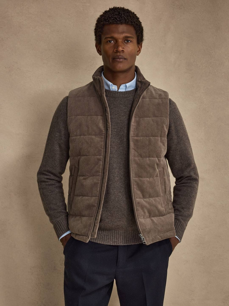 taupe vest