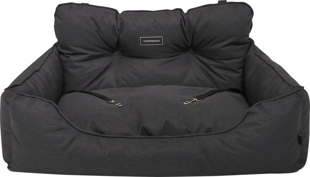 nordic paws - bilsæde cozy luksus l - koksgrå - l 80 x 50 x 35