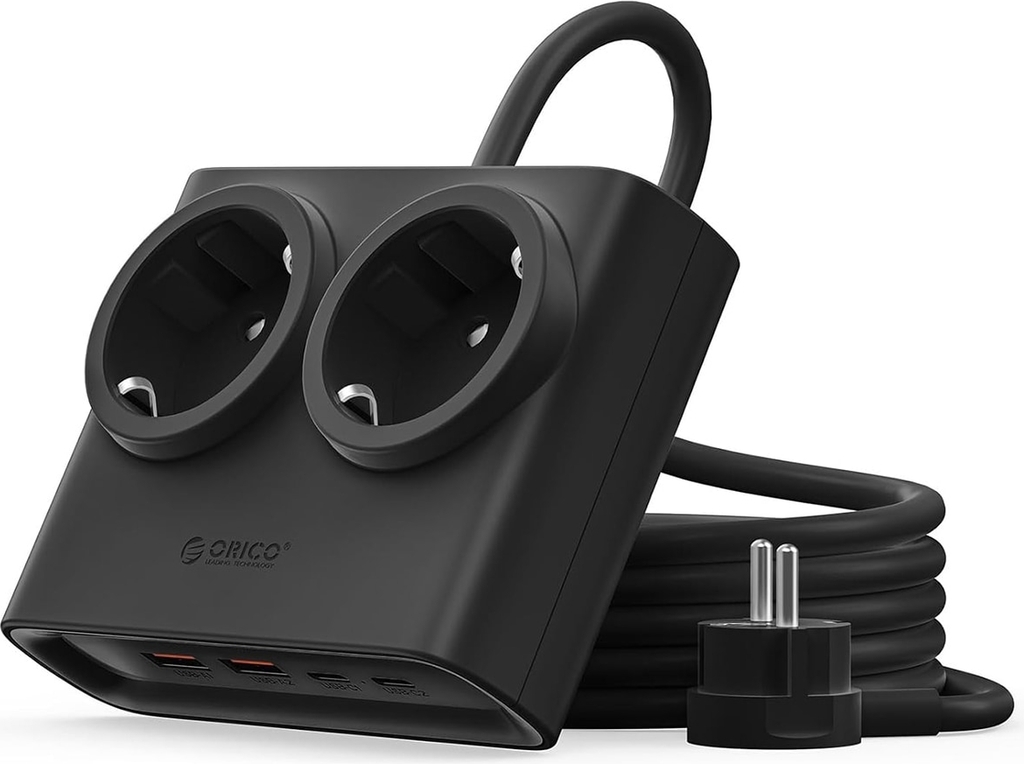 Orico PDC25 25W 6-i-1 Strømfordeler 2x USB-A 2x USB-C