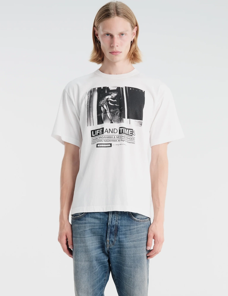 nh x osamu nagahama t-shirt ss-1 in white