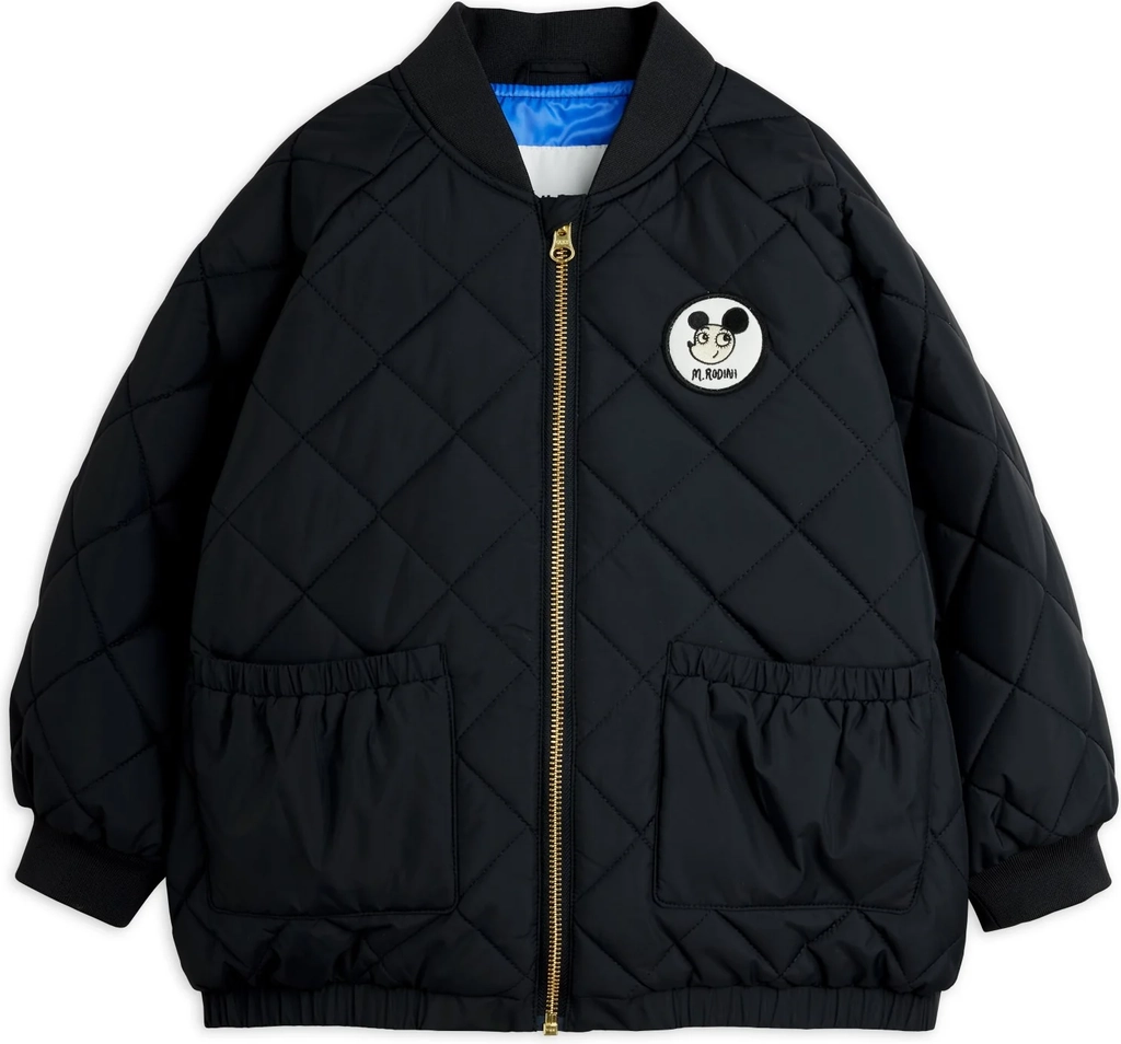 Mini Rodini Black Ritzratz Patch Quiltet Puffer Str. 92-98