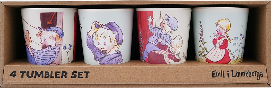 Astrid Emil Tumbler Set 4 Dele Tumblerglas 4stk