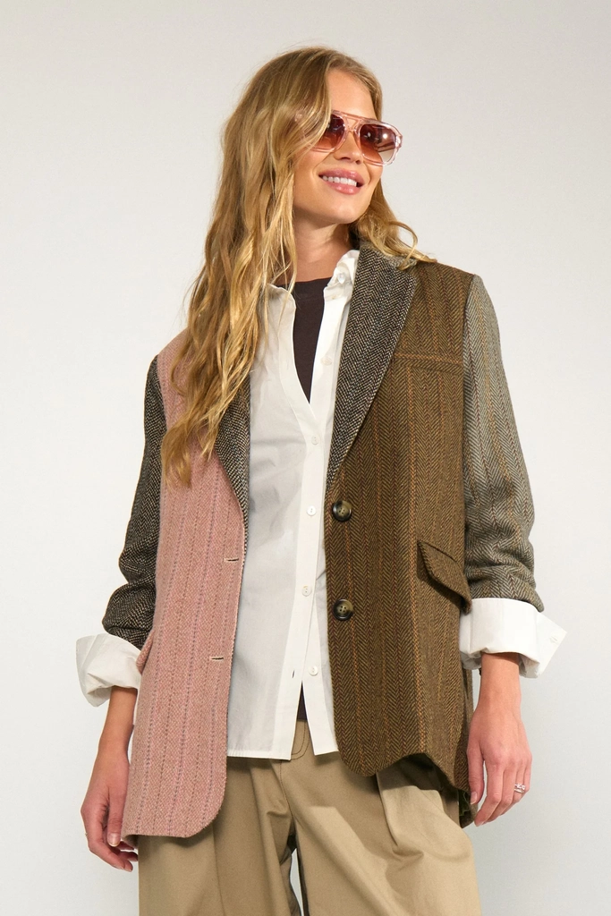 nümph blazer - nuavey herringbone blazer i polignac