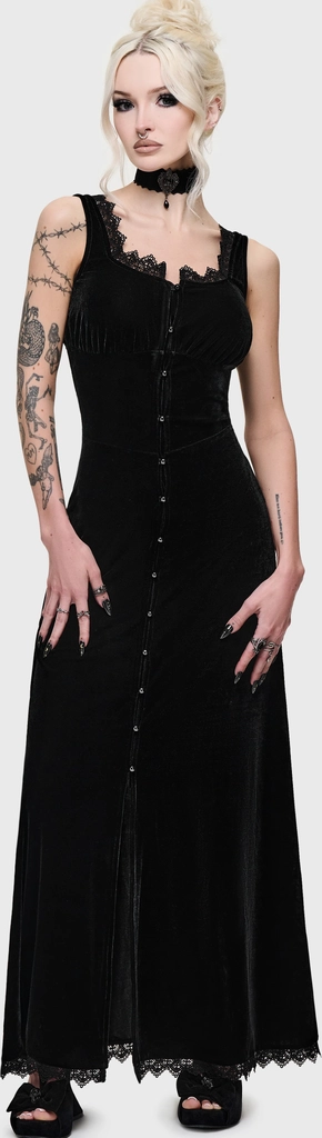 hexina velvet maxi dress