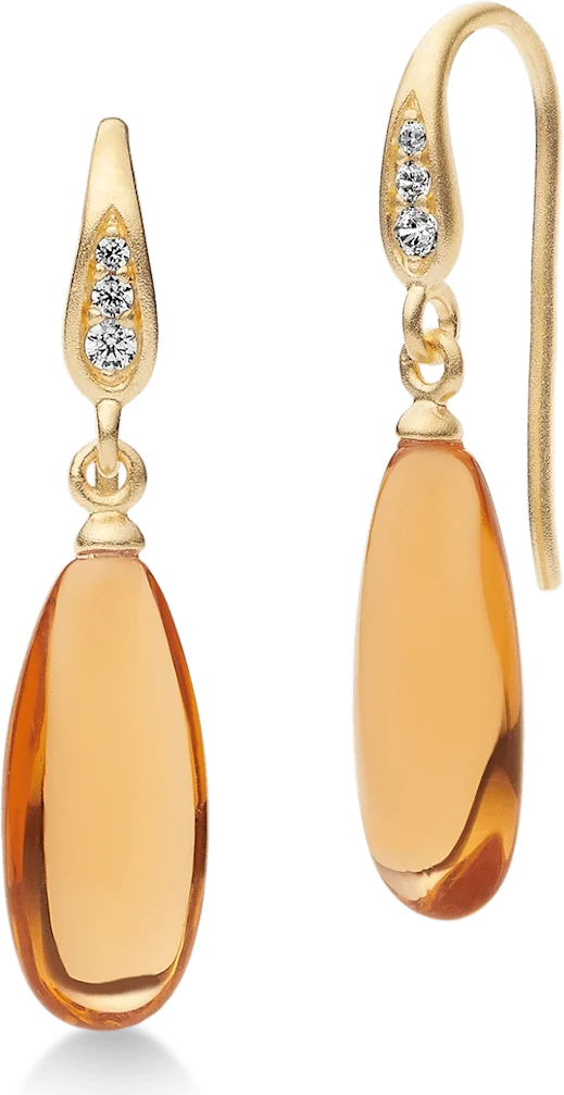 fay earrings champagne crystal