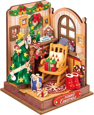 Rolife Miniature Diorama Christmas Fireplace DS041