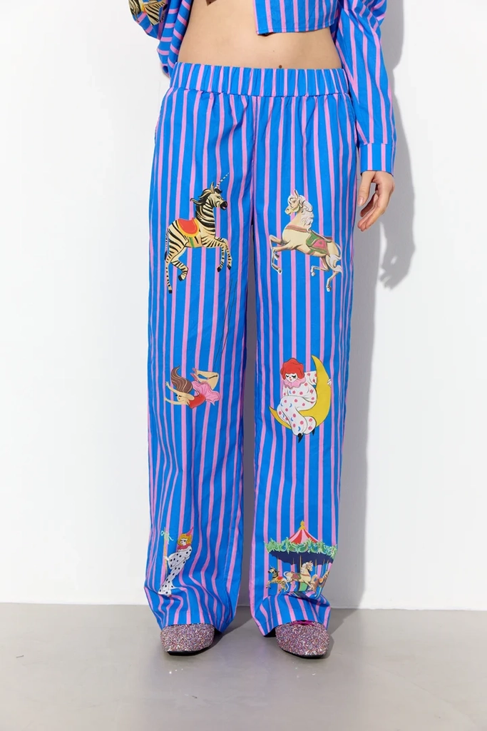 Cosmia Trousers - Blue Showstopper Art Print - M