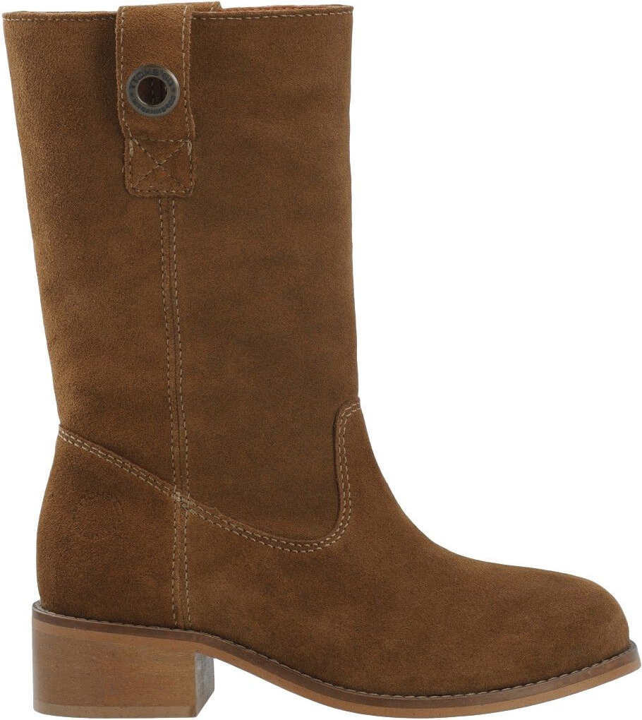 Cashott Casvilma Pull On Mid Cut Boot Suede Kvinde Sand Støvler Str 36 - hos Magasin