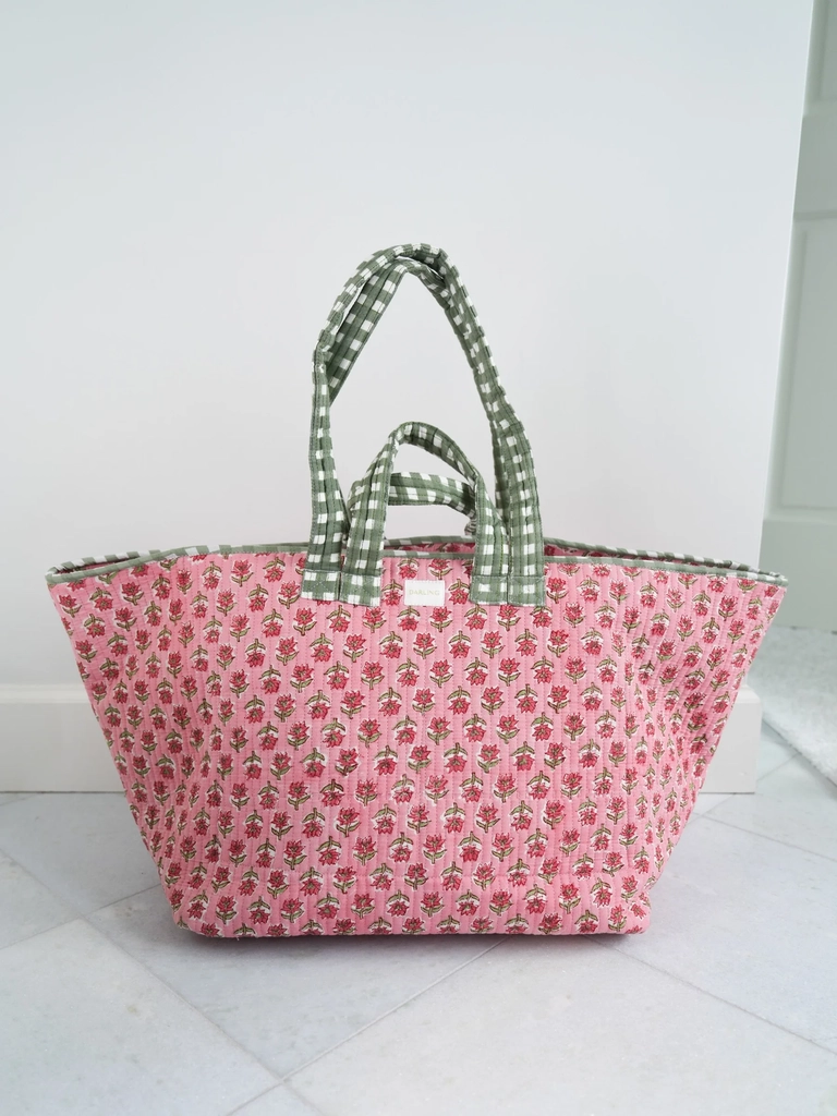 everyday tote - strawberry daisy