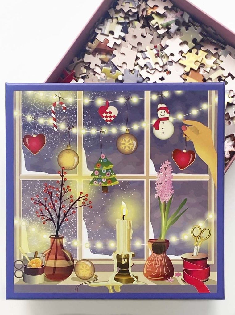 christmas window - puslespil med 500 brikker