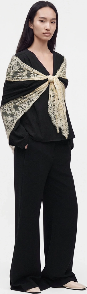 sealisette solid with scarf - bluse - black