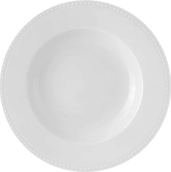vista alegre perla dyb tallerken, ø23,3 cm, hvid