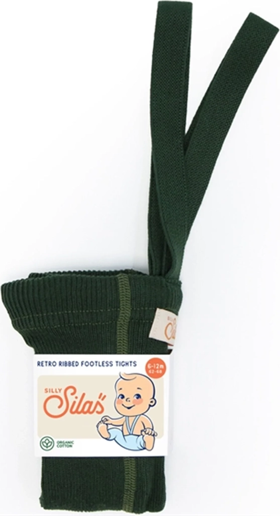 Silly Silas Footles Tights Dark Forest Green-3-4 år