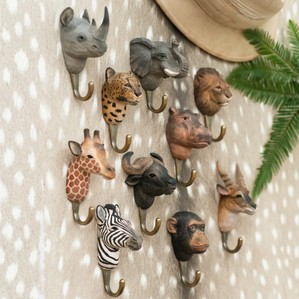 afrikansk garderobe (10 knager)