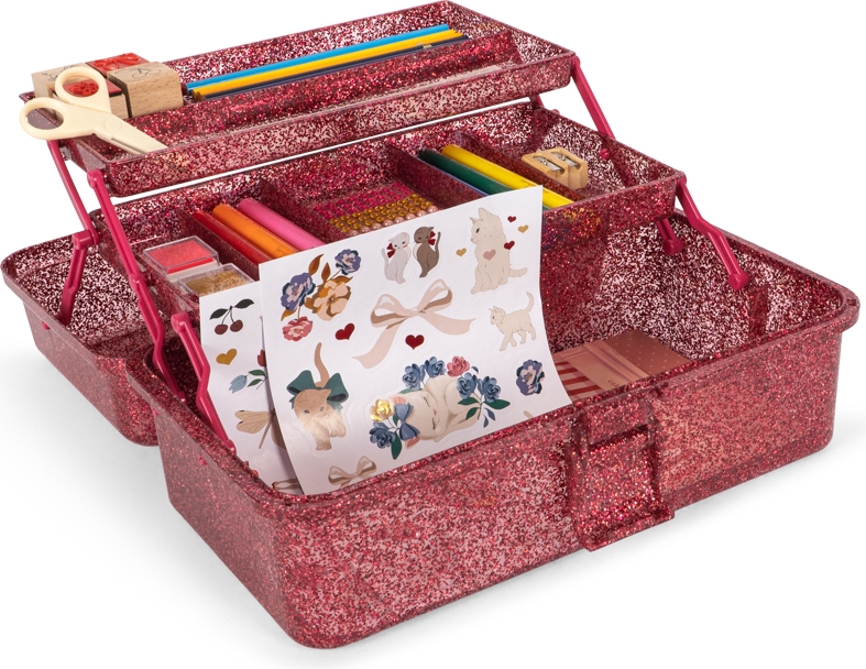 creative art caddy - glitter rose