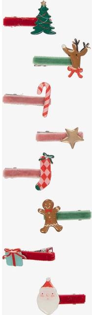 Meri Meri Hårspænder 8 Pak Jolly Christmas