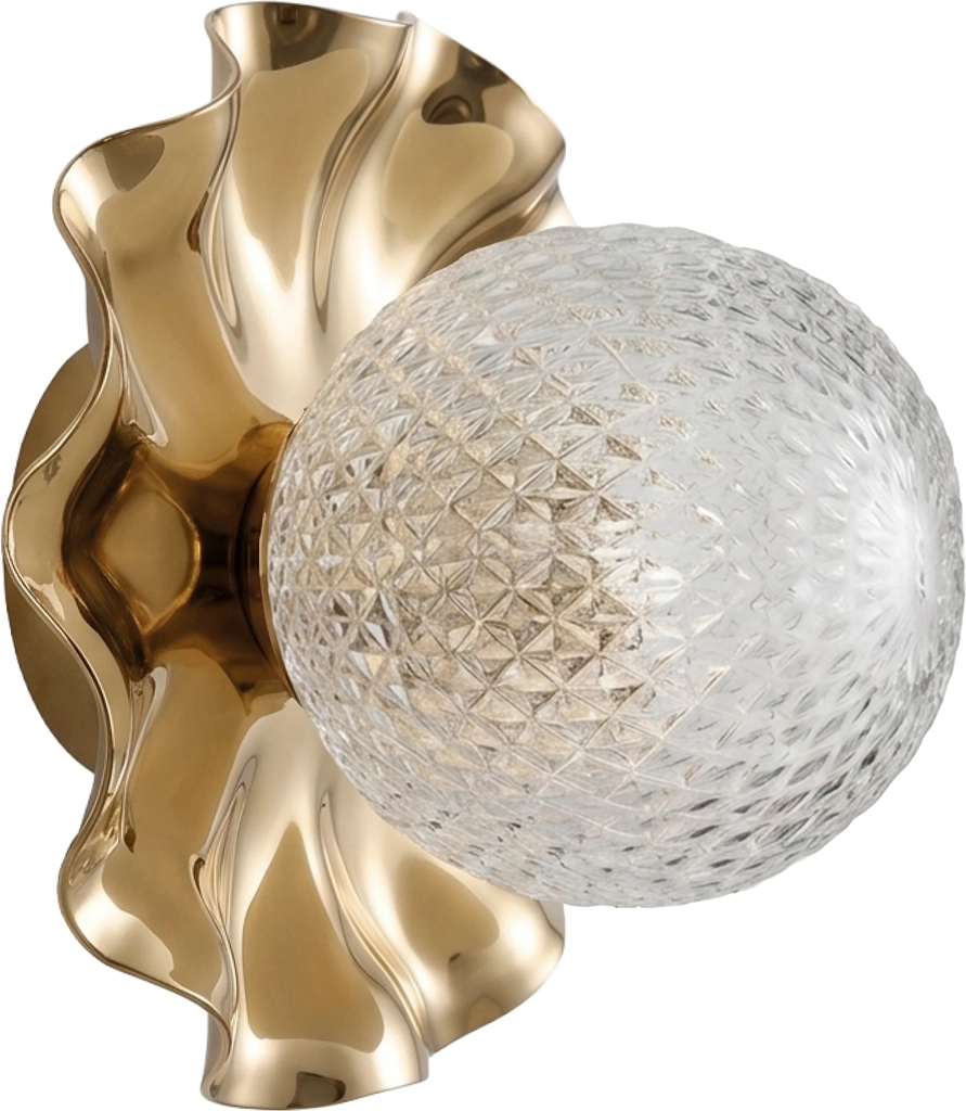 lea lampe - gylden | harlequin glas
