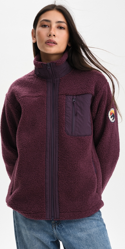 wila pile shirt mauve wine
