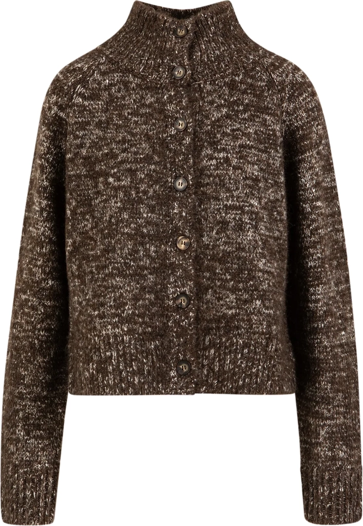 strikket cardigan - brown mix