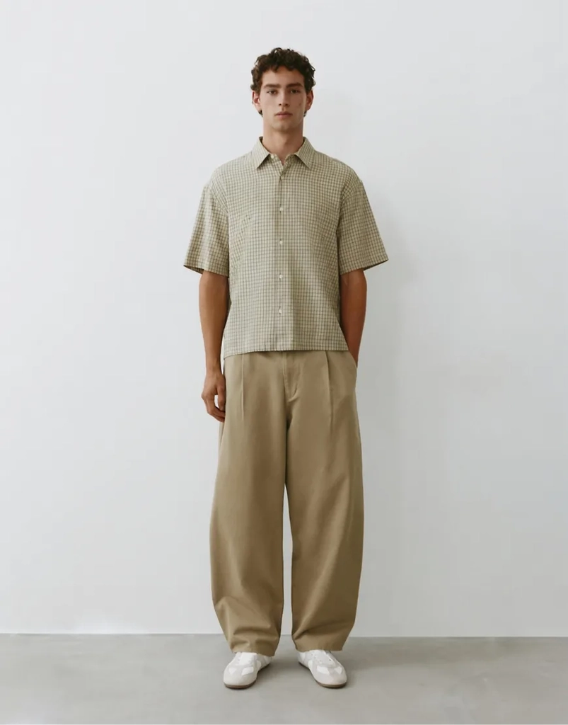 Pull&Bear Bukser Med Læg I Beige Neutral