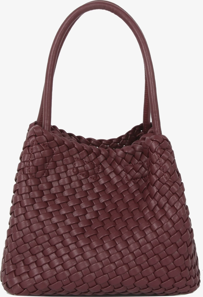 hviskbraided structure - handbag - deep burgundy