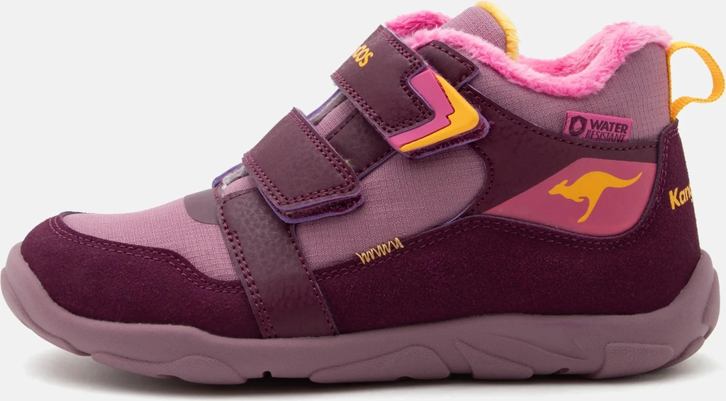 kangaroosk bxk grashopper mid barefoot unisex - sneakers high - blackberry/pop pink