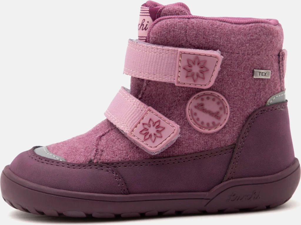 lurchijemmy barefoot tex - vinterstøvler - berry