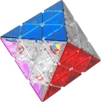 diansheng galaxy magnetic face-turning octahedron fto cube neo ball-core transparent limited edition