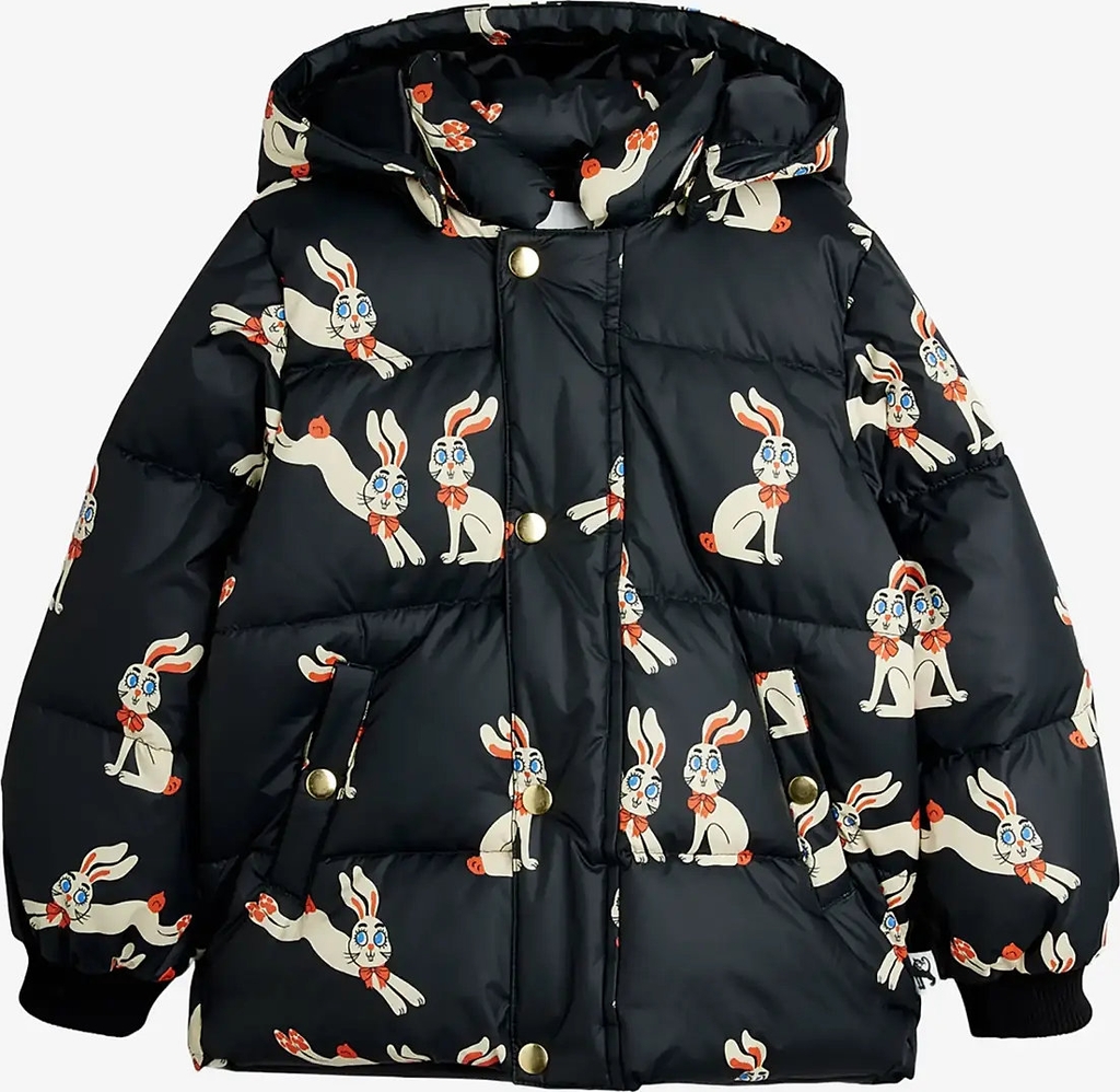 Mini Rodini Printed Puffer Jacket - Black