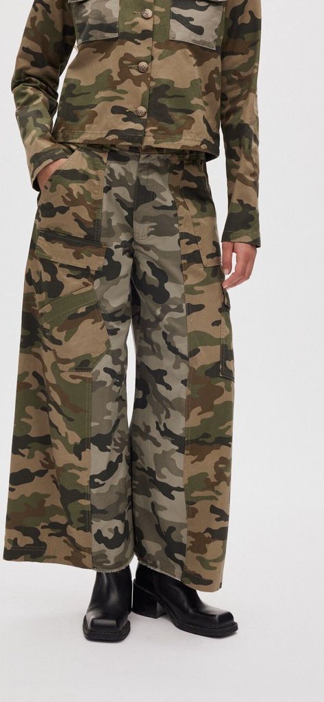 camo patchwork pants - niva