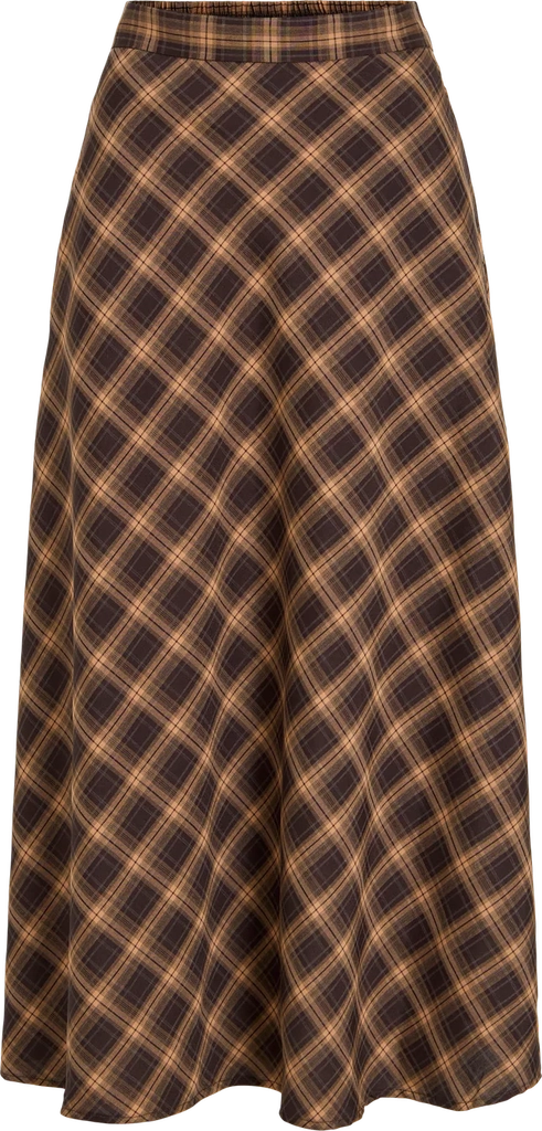 Vila Vilene Check Ankle Skirt/Spi - Brown - 34