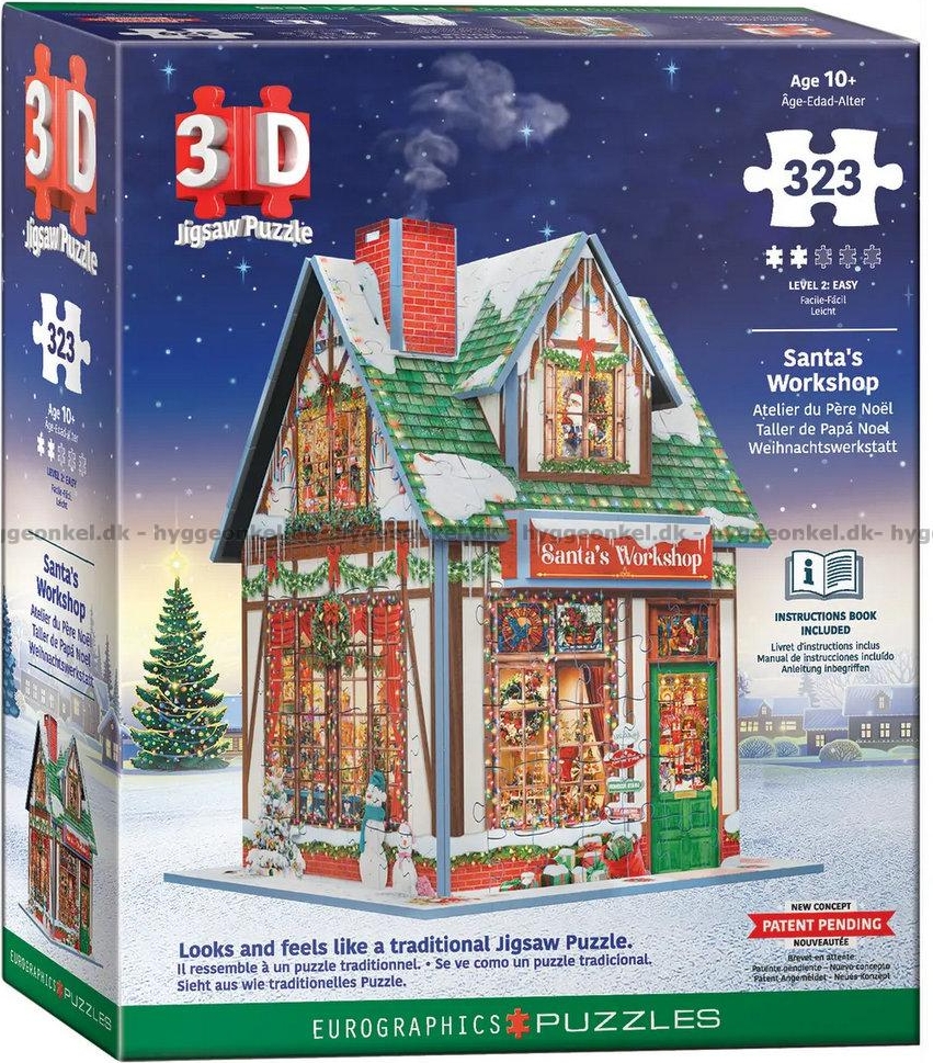 3d: butikken med julepynt, 323 brikker