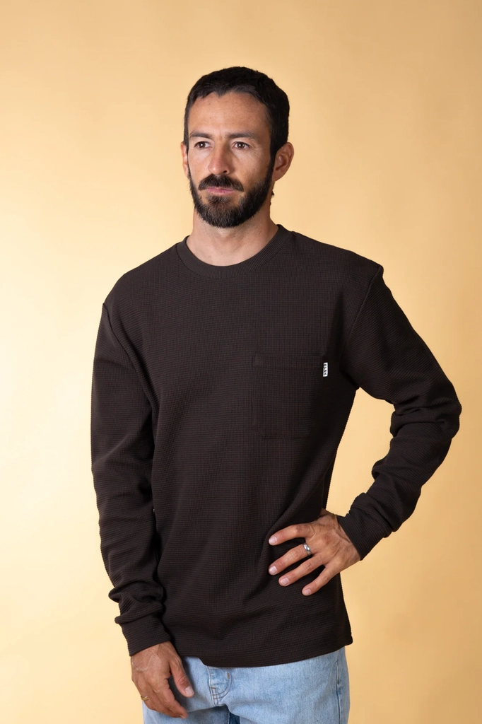 waffle men's pocket longsleeve