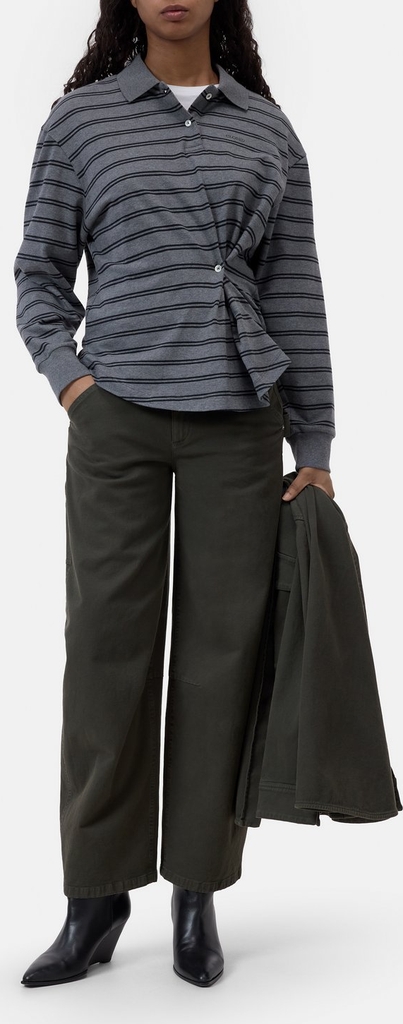 polo top with wrap detail