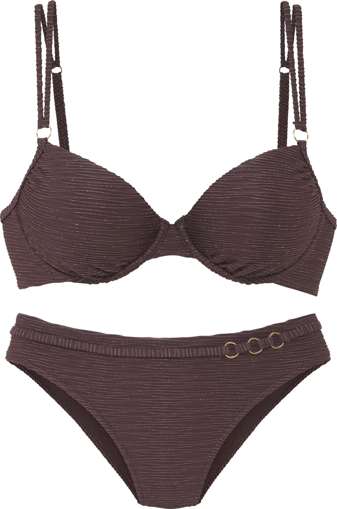 lascana bügel-bikini set - bikinier - braun