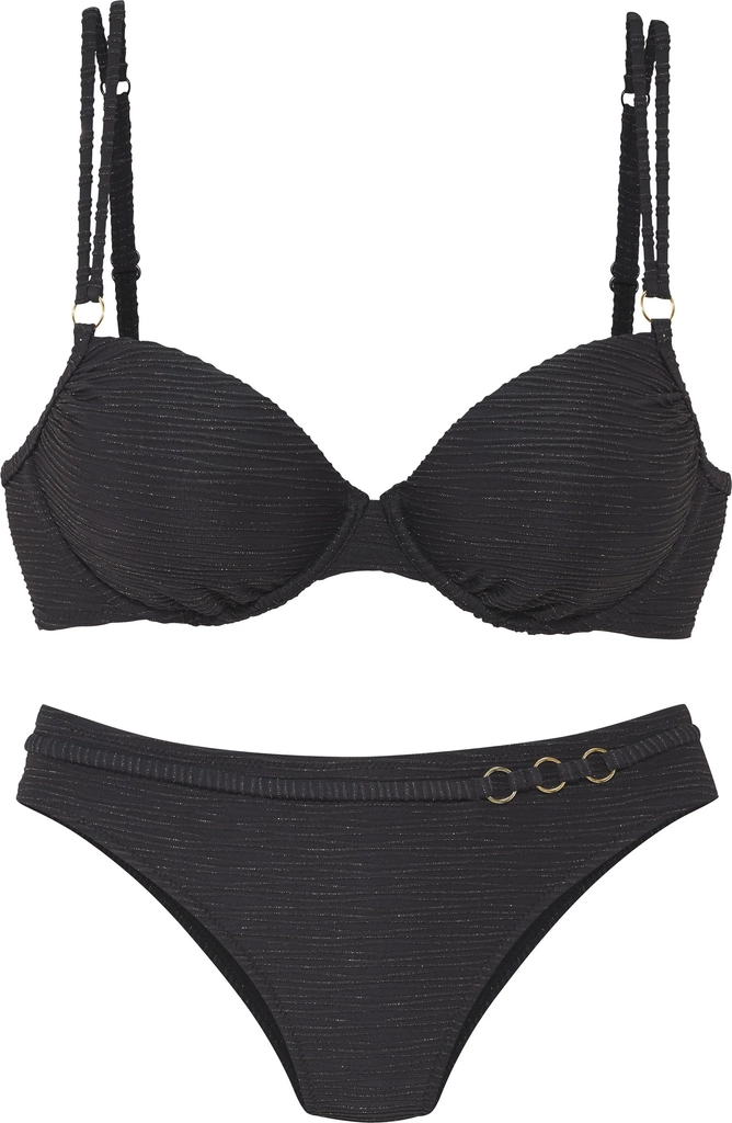 lascana bügel-bikini set - bikinier - schwarz
