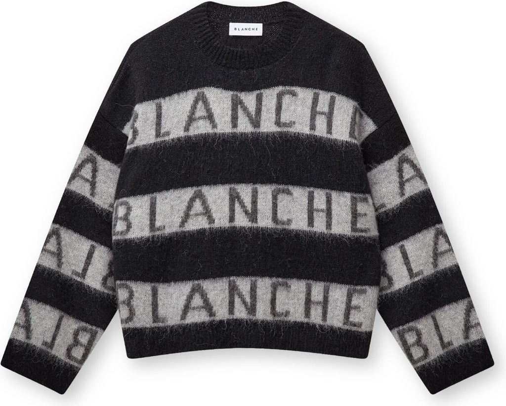 blanche strik – bl-addy (sort/grå)