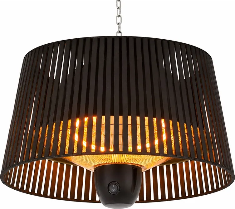 fornorth terrassevarmer til loft med lys, fjernbetjening