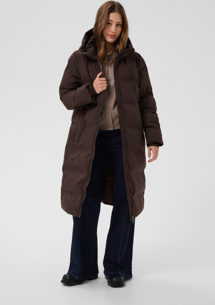 Saint Tropez Sabrielsz Jacket Kvinde Dark Oak Dunjakker Regular Fit Str L - hos Magasin