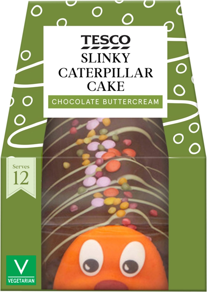 Tesco Slinky Caterpillar Cake