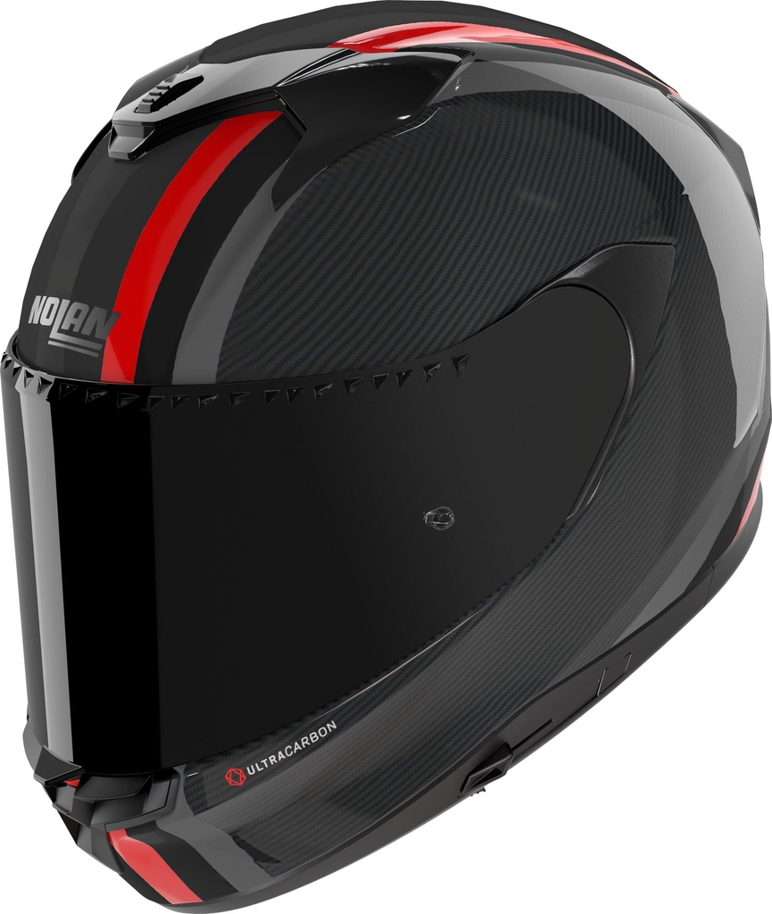Nolan Integralhjelm X-904 Ultra Carbon - Sort/Rød/Antracit/Grå Blank Voksen, Herre