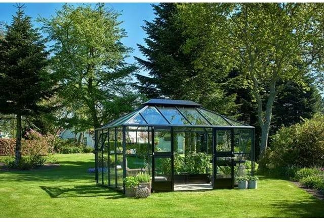 Juliana Grand Oase 13m² Aluminium Antracit Sikkerhedsglas Aluminium Hærdet glas