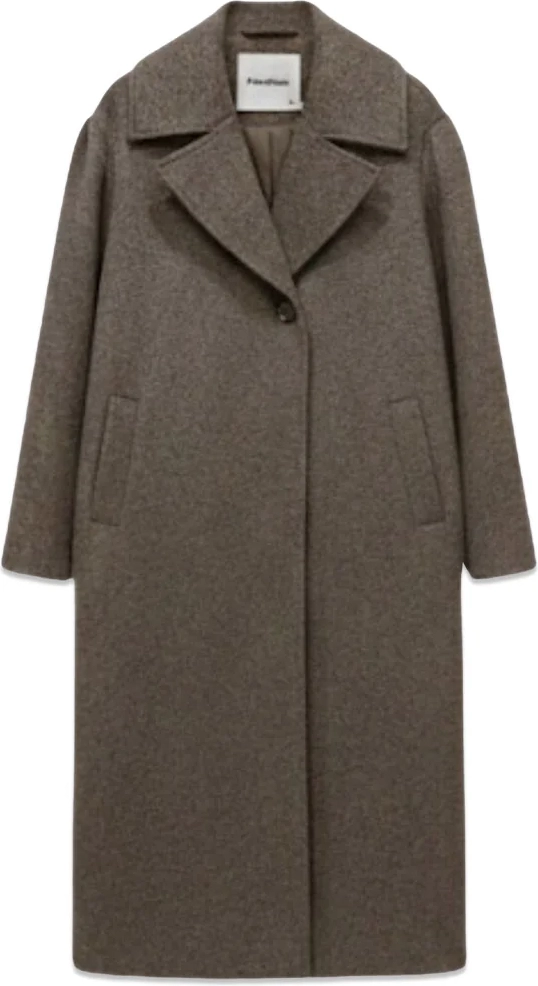 cyllemd coat - taupe melange