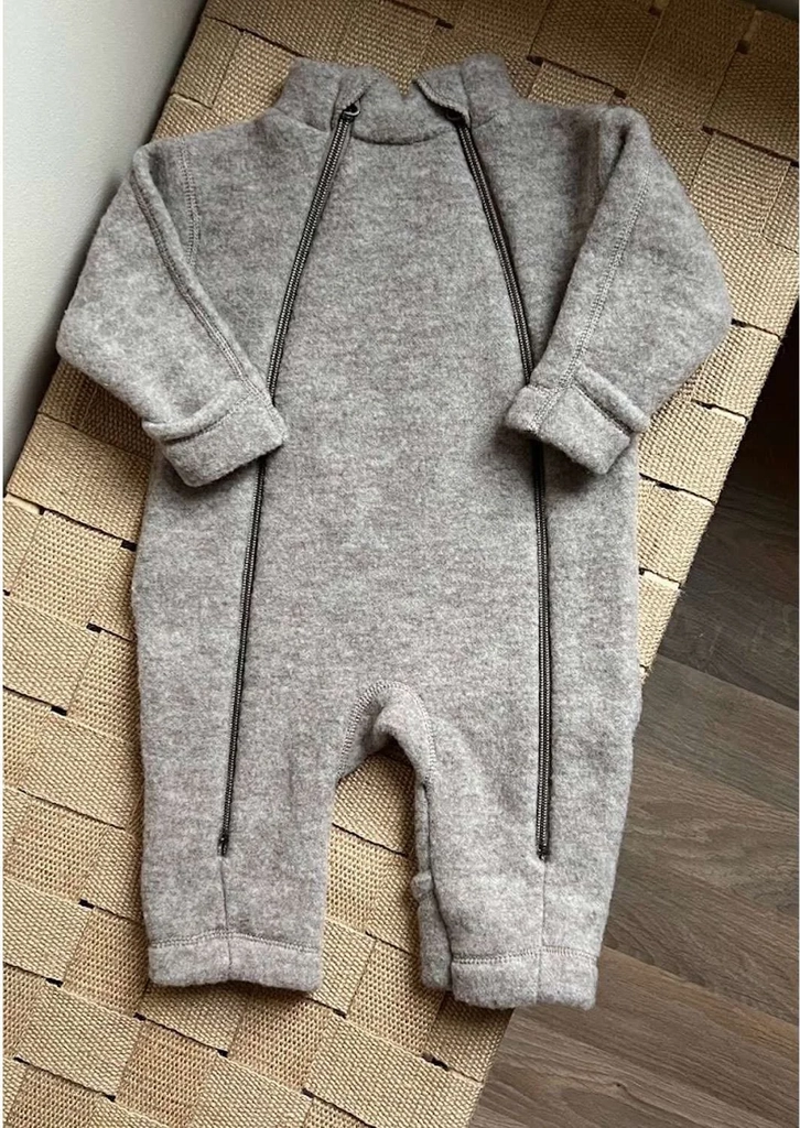 ulldress m/ glidelås – varm ullfleece – 100% merino – heavy basic