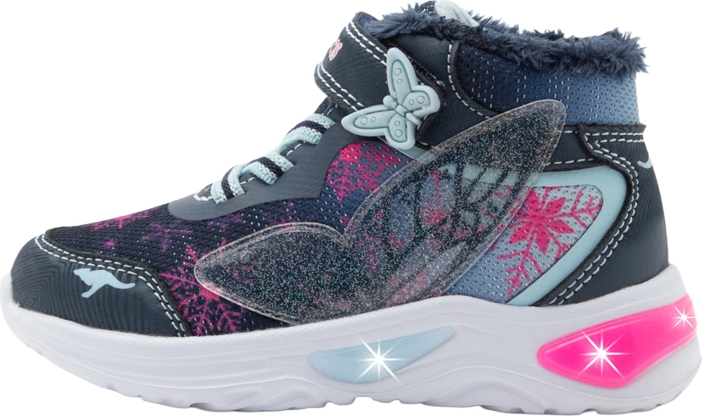 kangaroosk slg adonis mid blinky - lær-at-gå-sko - dark navy/blue sky
