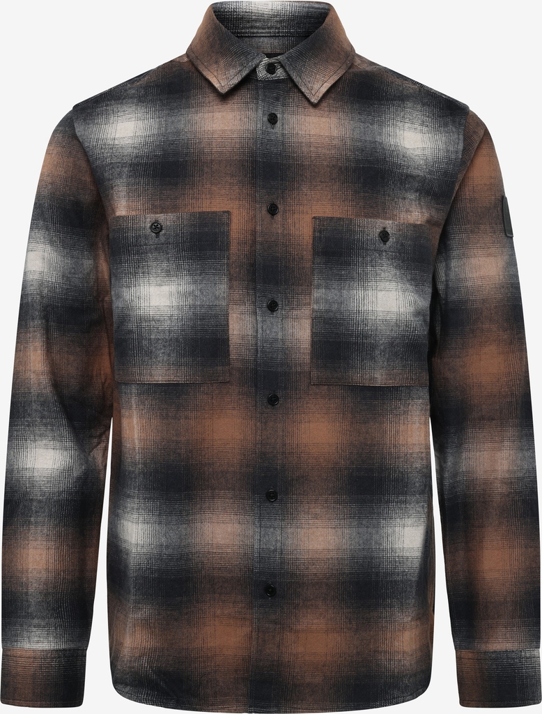 Belstaff Outpost Shirt Brushed Cotton Flannel Maple Brown - Brown - L