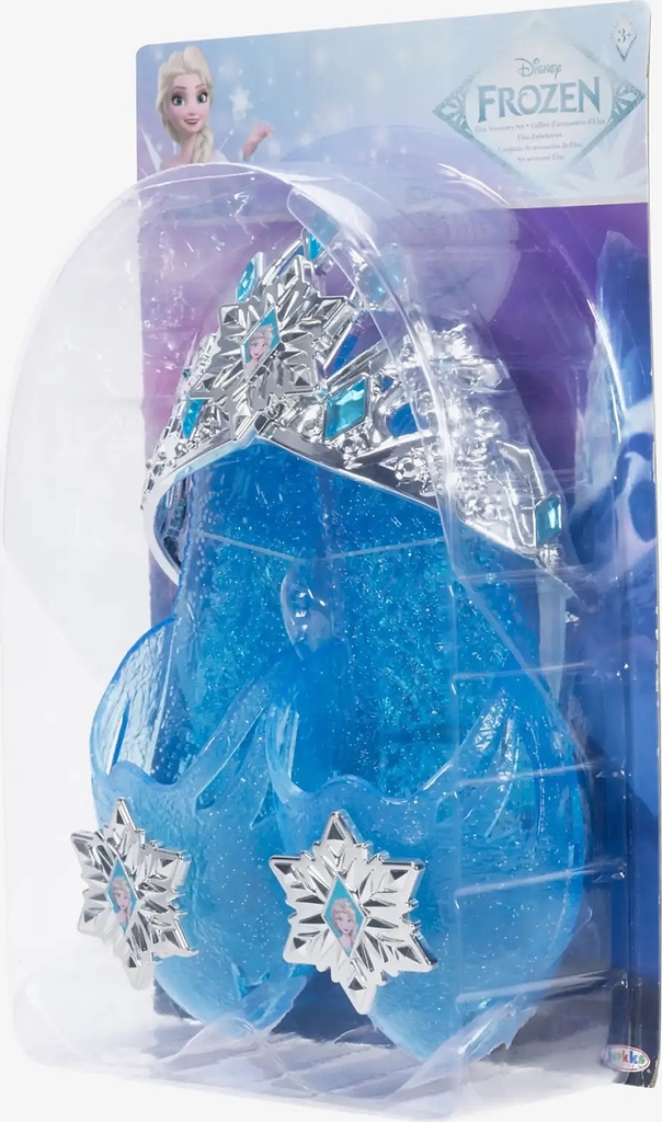 Frost Frozen Elsa Accessory Set (Tiara + Shoe Bundle) - Blue - ONE SIZE