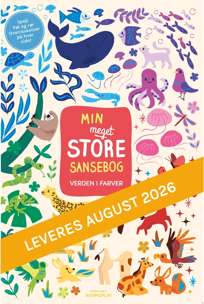 forlaget room2play - min meget store sansebog - verden i farver