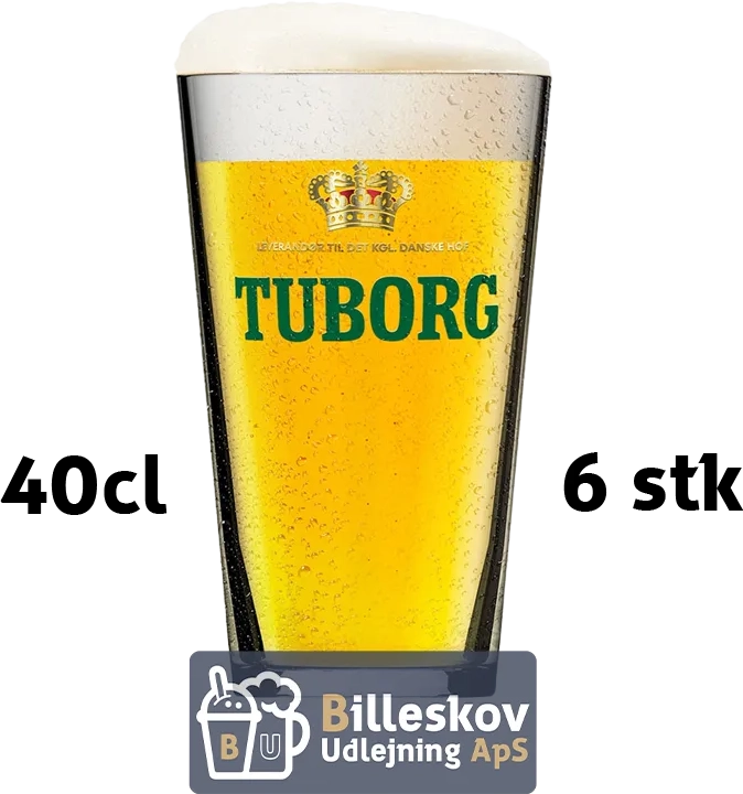 tuborg conil ølglas 40 cl. - 6 stk.