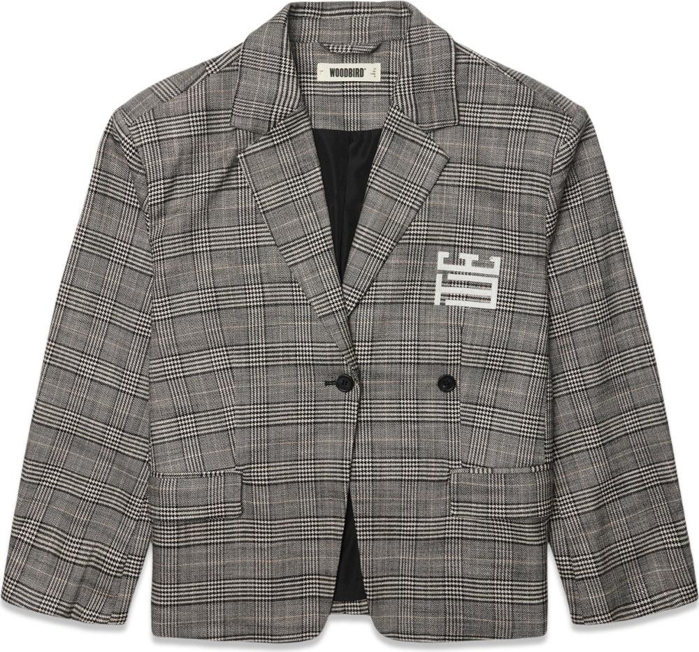 yun check blazer - black-grey